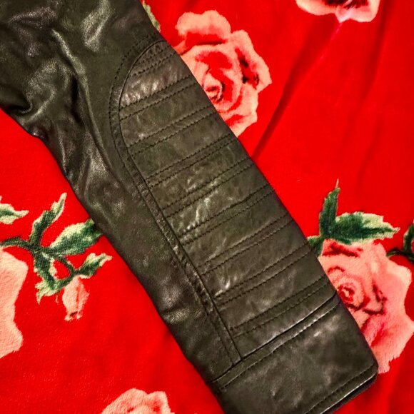 Bod & Christensen Amber Black Leather Moto Jacket w/ Removable Hoodie MSRP $590 - Picture 15 of 16